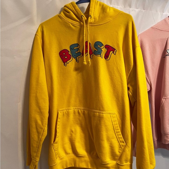 Yellow Mr Beast Hoodie Size M - Picture 2 of 2